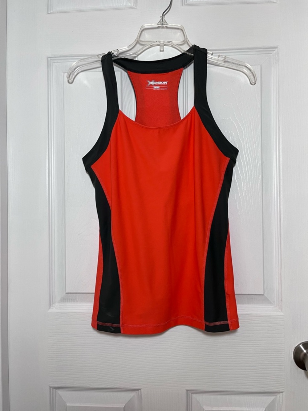 Xersion Orange and Charcoal Racerback Athletic Tank